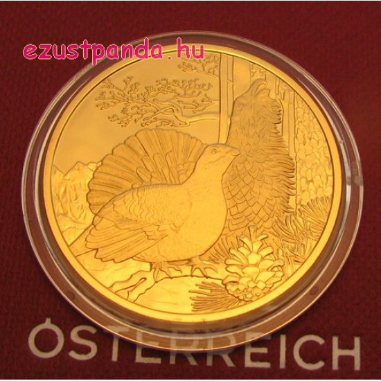 Siketfajd / Auerhahn 2015 100 Euro proof arany pénzérme