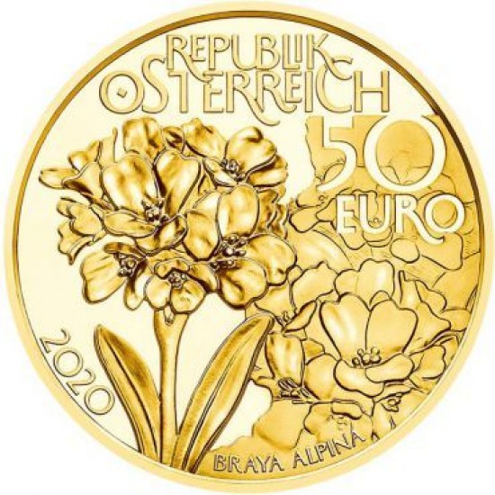 Az Alpok természeti kincsei - Hohe Tauern 2020 50 Euro proof arany pénzérme Az Alpok természeti kincsei - Hohe Tauern 2020 50 Euro proof arany pénzérme