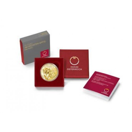 Az Alpok természeti kincsei - Hohe Tauern 2020 50 Euro proof arany pénzérme Az Alpok természeti kincsei - Hohe Tauern 2020 50 Euro proof arany pénzérme