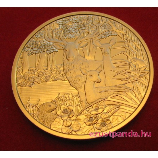 Szarvas/Rothirsch 2013 100 Euro proof arany pénzérme