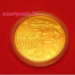 Erzsébet királyné (Sissi) 1998 1000 schilling proof arany pénzérme