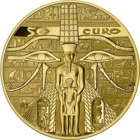 Louvre 2022 50 Euro proof arany pénzérme