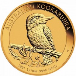 Kookaburra 2021 1/10 uncia arany pénzérme