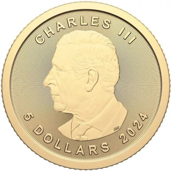 Maple Leaf 2024 1/10 uncia kanadai arany pénzérme Maple Leaf 2024 1/10 uncia kanadai arany pénzérme