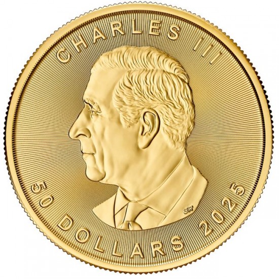 Maple Leaf 2025 1 uncia kanadai arany pénzérme