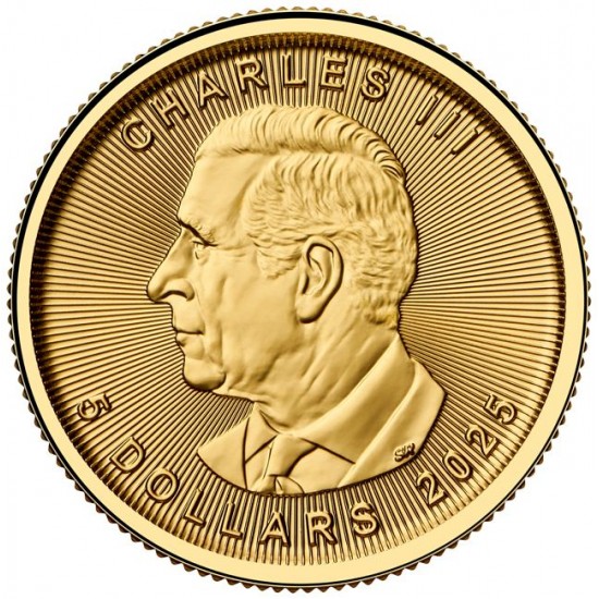 Maple Leaf 2025 1/10 uncia kanadai arany pénzérme - jegesmedve verdejellel