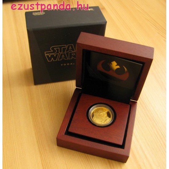Star Wars Yoda 1/4 uncia proof arany pénzérme