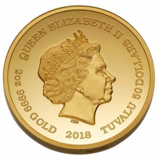 Whisky 2018 2 uncia proof high-relief arany pénzérme - csak 300 példány!