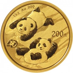 Panda 2022 15g arany pénzérme