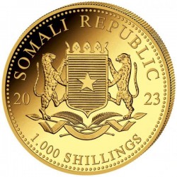 Szomália Elefánt 2023 1 uncia arany pénzérme