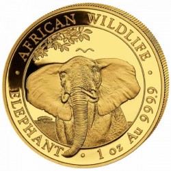 Szomália Elefánt 2021 1 uncia arany pénzérme
