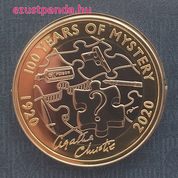 Agatha Christie 2020 2 font brit réz-nikkel pénzérme Agatha Christie 2020 2 font brit réz-nikkel pénzérme