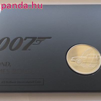 James Bond 007 brit 5 font réz-nikkel pénzérme díszcsomagolásban - első érme!