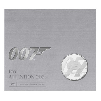 James Bond 007 brit 5 font réz-nikkel pénzérme díszcsomagolásban - második érme!