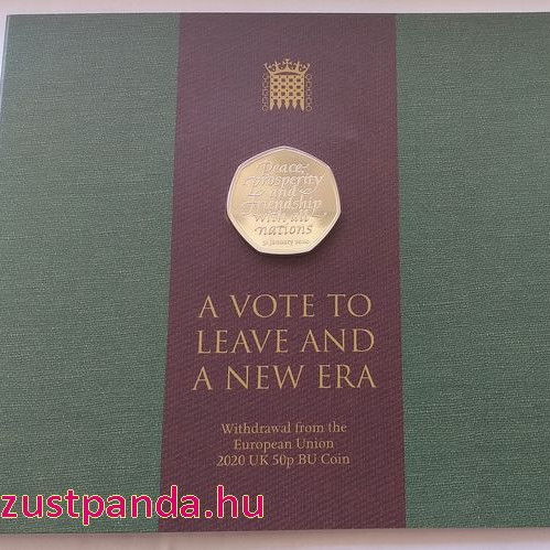 Brexit 50p 2020 réz-nikkel pénzérme Brexit 50p 2020 réz-nikkel pénzérme