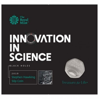 Stephen Hawking 50p 2019 réz-nikkel pénzérme
