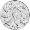 A Királynő címerállatai 2021 brit 5 font réz-nikkel pénzérme díszcsomagolásban