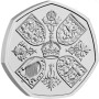 II. Erzsébet királynő emlékére 2022 brit 50 penny réz-nikkel pénzérme díszcsomagolásban - KÁROLY-FEJES!