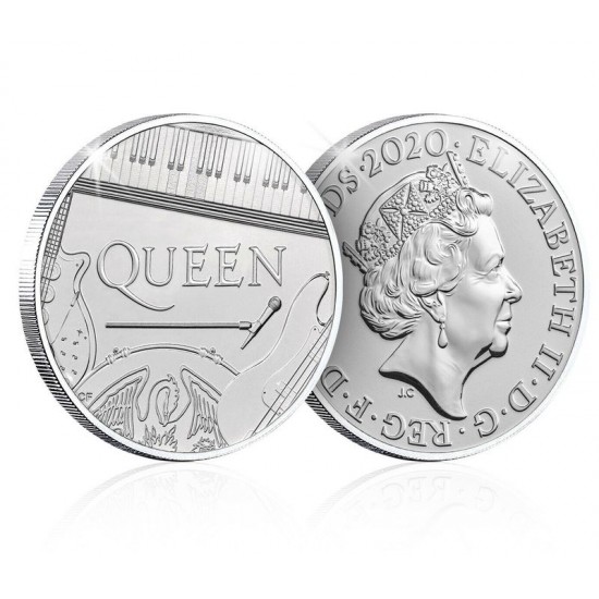 Queen együttes 2020 5 font réz-nikkel pénzérme