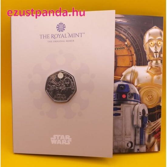 Csillagok háborúja R2-D2 és C-3PO 50p 2023 brit réz-nikkel pénzérme Csillagok háborúja R2-D2 és C-3PO 50p 2023 brit réz-nikkel pénzérme