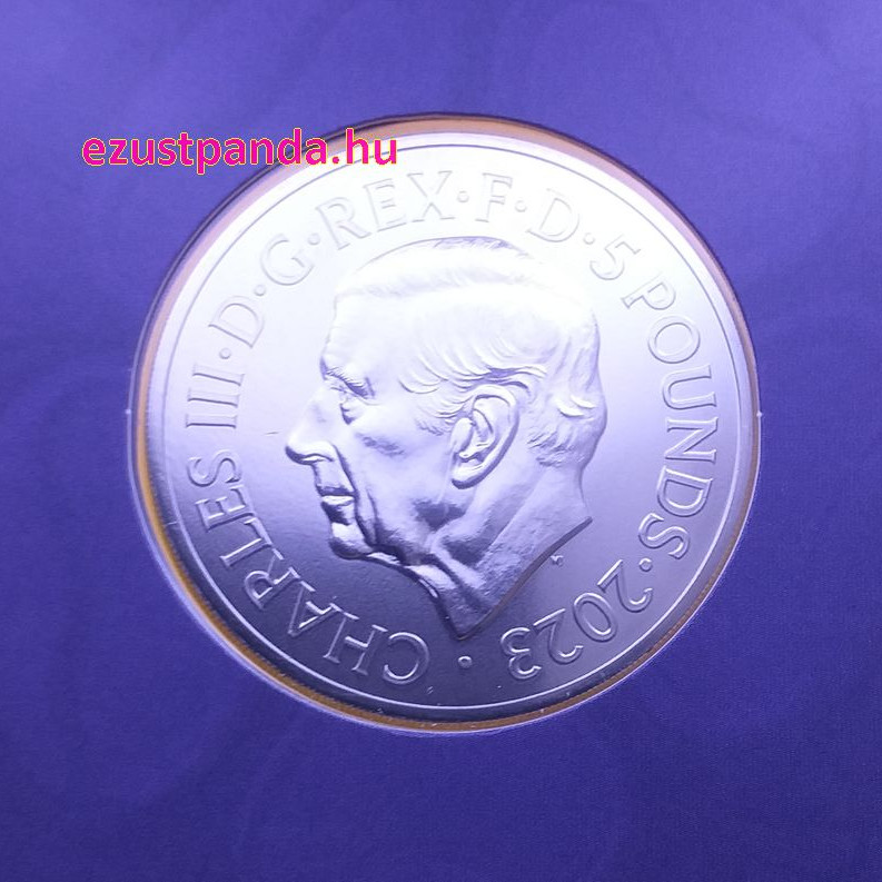 A Tudor-ház címerállatai - Clarence bikája 2023 brit 5 font réz-nikkel pénzérme díszcsomagolásban