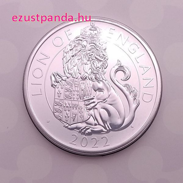 A Tudor-ház címerállatai - Oroszlán 2022 brit 5 font réz-nikkel pénzérme díszcsomagolásban