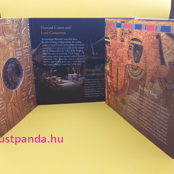 Tutankhamon sírjának felfedezése 2022 brit 5 font réz-nikkel pénzérme díszcsomagolásban Tutankhamon sírjának felfedezése 2022 brit 5 font réz-nikkel pénzérme díszcsomagolásban