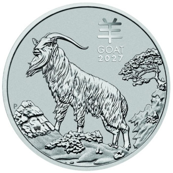 Lunar3 Kecske éve 2027 1 uncia platina pénzérme - CSAK 5.000 PÉLDÁNYBAN!