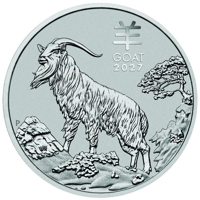 Lunar3 Kecske éve 2027 1 uncia platina pénzérme - CSAK 5.000 PÉLDÁNYBAN!