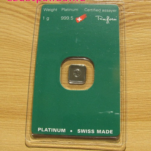 Platina 1 gramm Argor-Heraeus (svájci) Platina 1 gramm Argor-Heraeus (svájci)