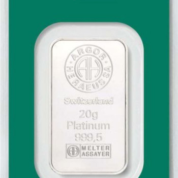 Platina rúd 20 gramm Argor-Heraeus (svájci)