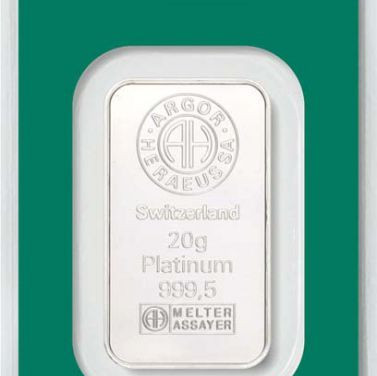 Platina rúd 20 gramm Argor-Heraeus (svájci)