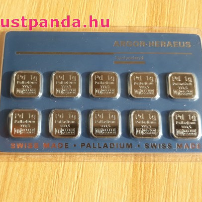 Palládium 10x1gramm Multicard Argor-Heraeus (svájci) Palládium 10x1gramm Multicard Argor-Heraeus (svájci)