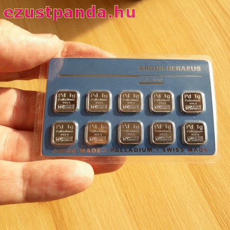 Palládium 10x1gramm Multicard Argor-Heraeus (svájci) Palládium 10x1gramm Multicard Argor-Heraeus (svájci)