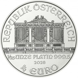 Philharmoniker 2026 1/25 uncia platina pénzérme