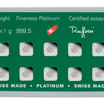 Platina 10x 1 gramm Multicard Argor-Heraeus (svájci)