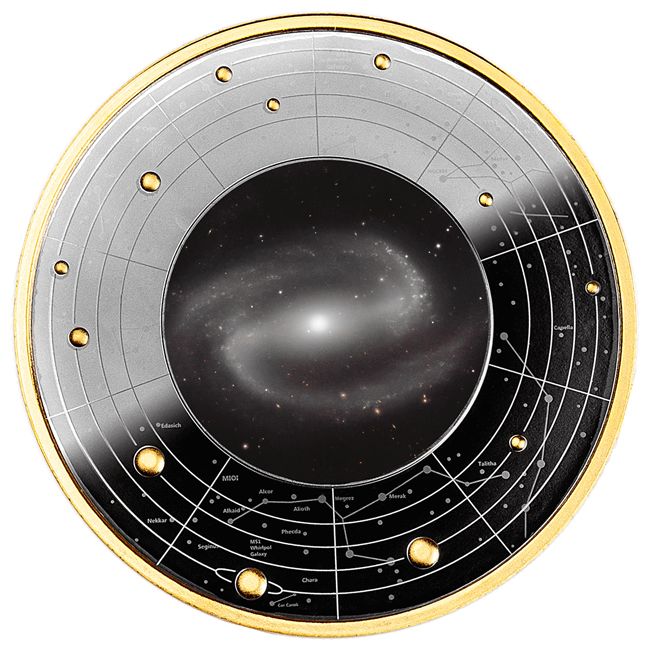 Galaxis (4) Messier 100 "A tükörgalaxis" Kamerun 2024 ezüst pénzérme - CSAK 700 példány! Galaxis (4) Messier 100 "A tükörgalaxis" Kamerun 2024 ezüst pénzérme - CSAK 700 példány!