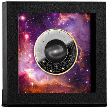 Galaxis (4) Messier 100 "A tükörgalaxis" Kamerun 2024 ezüst pénzérme - CSAK 700 példány!