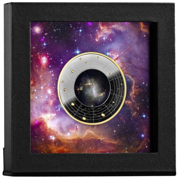 Galaxis (3) Topsy-Turvy "A zűrzavaros galaxis" Kamerun 2024 ezüst pénzérme - CSAK 700 példány!