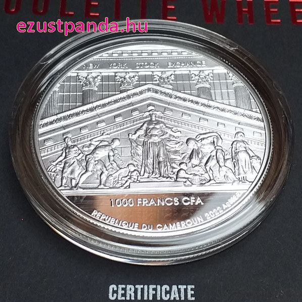 Rulett 2022 1 uncia proof ezüst pénzérme - CSAK 799 példány!