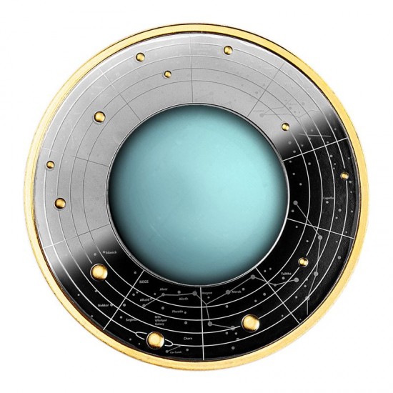 Naprendszerünk - Az Uránusz Kamerun 2021 ezüst pénzérme - CSAK 555 példány!