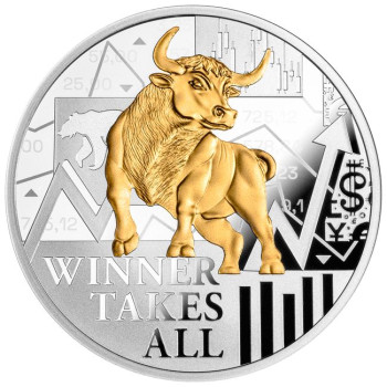 Winner Takes All - A győztes mindent visz 2025 proof ezüst pénzérme - CSAK 700 példány!