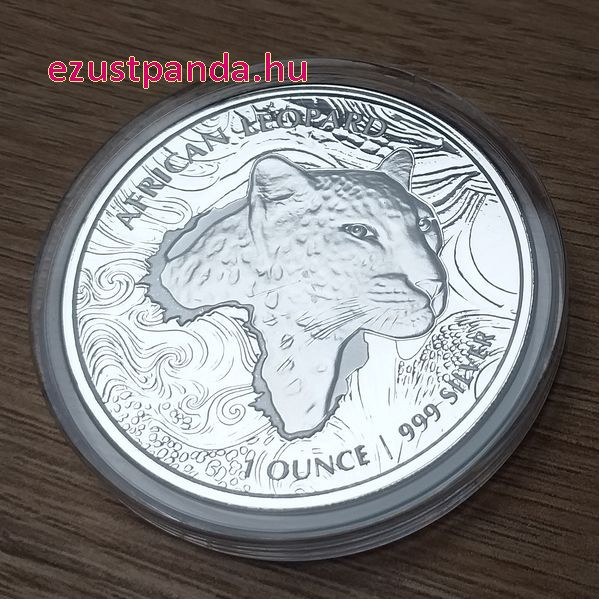Leopárd 2019 1 uncia ezüst pénzérme Ghána Leopárd 2019 1 uncia ezüst pénzérme Ghána