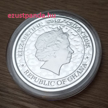 Leopárd 2019 1 uncia ezüst pénzérme Ghána 