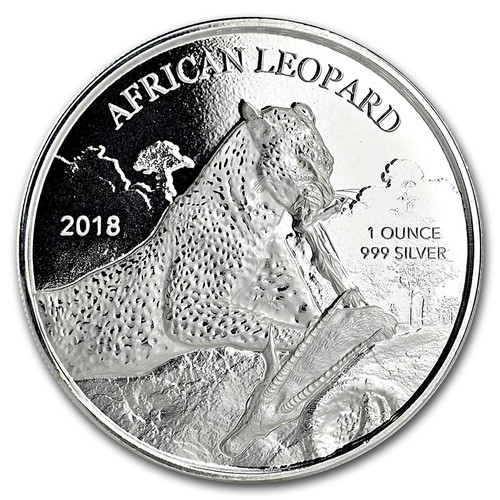 Leopárd 2018 1 uncia ezüst pénzérme Ghána Leopárd 2018 1 uncia ezüst pénzérme Ghána