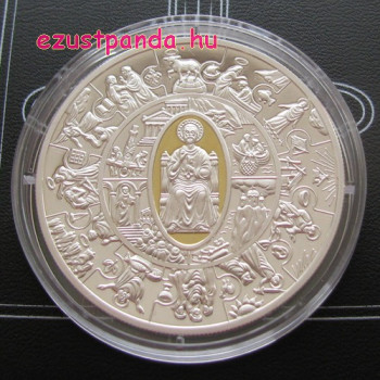 Szent Péter apostol - Libéria 2010 aranyozott proof ezüst pénzérme