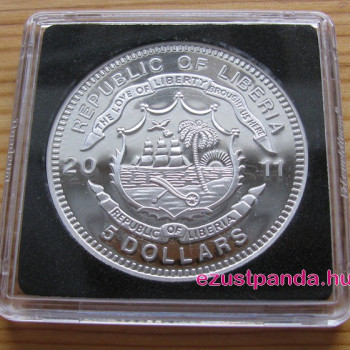 Vonatok Libéria - Adler 2011 színes proof ezüst pénzérme