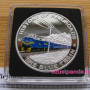Vonatok Libéria - The Blue Train 2011 színes proof ezüst pénzérme