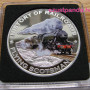 Vonatok Libéria - Flying Scotsman 2011 színes proof ezüst pénzérme