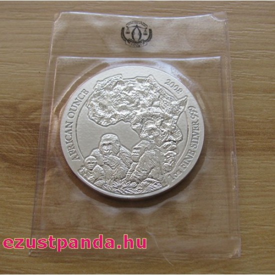 Ruanda Gorilla 2008 1 uncia ezüst pénzérme